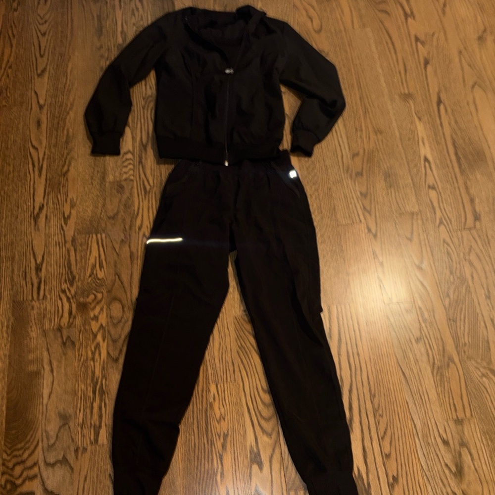 Black Women's Two-Piece Track Set - Jacket & Joggers